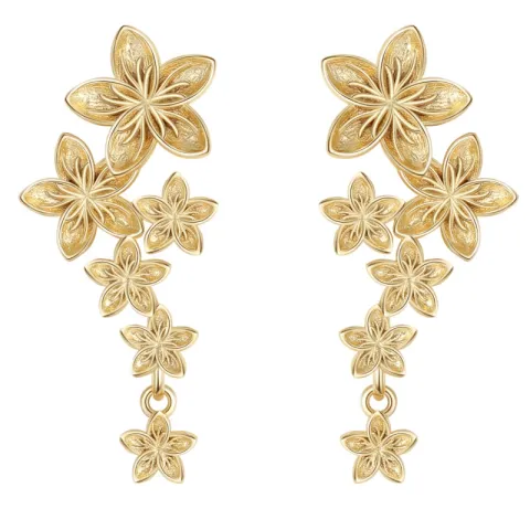 Nava Leia korvarenkaat  kullattua hopeaa