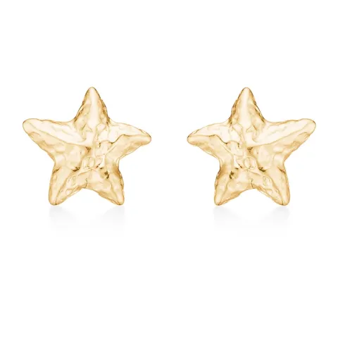 Studio Z Starfish Lustre nappikorvakorut  kullattua hopeaa