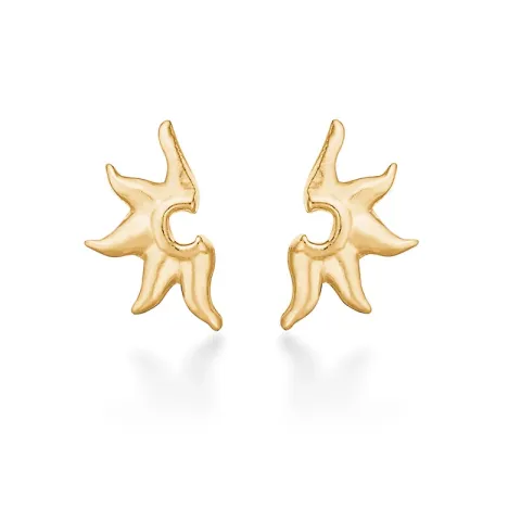 Studio Z Ocean Aura nappikorvakorut  kullattua hopeaa