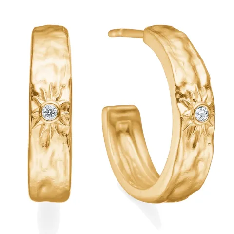 Studio Z Marena rengaskorvakorut  kullattua hopeaa valkoinen zirkoni