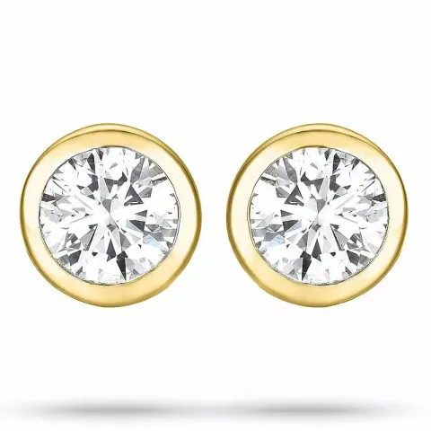 2 x 0,10 ct solitaire-nappikorvakorut 14 karaatin kultaa kanssa timantti