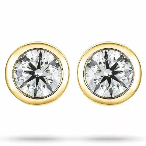 2 x 0,25 ct solitaire-nappikorvakorut 14 karaatin kultaa kanssa timantti