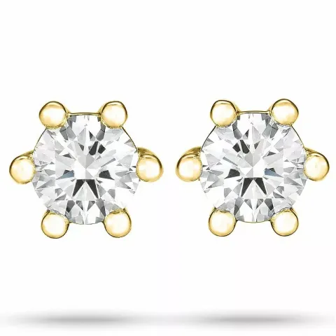 2 x 0,15 ct solitaire-nappikorvakorut 14 karaatin kultaa kanssa timantti