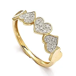 sydäntä sormus 9 karaatin kultaa