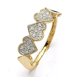 sydäntä sormus 9 karaatin kultaa