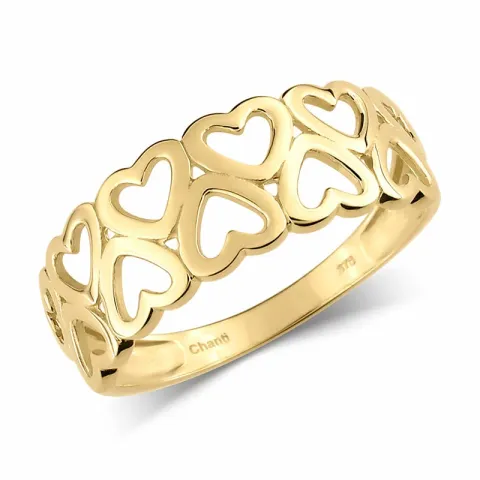 näytepakkaukset sydäntä sormus 9 karaatin kultaa