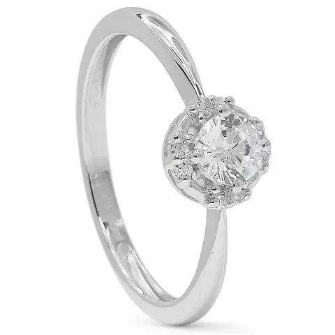 zirkoni sormus 9 karaatin valkokultaa