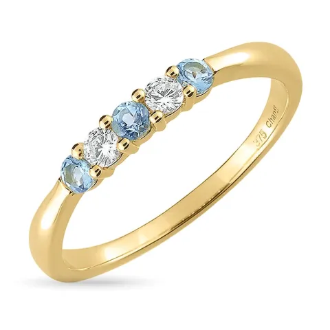 näytepakkaukset sininen topaasi alianssisormus 9 karaatin kultaa