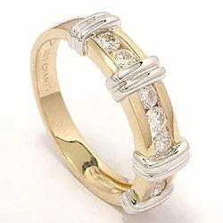Tilaustuotteet - timantti sormus 14 karaatin kulta ja valkokultaa 0,52 ct