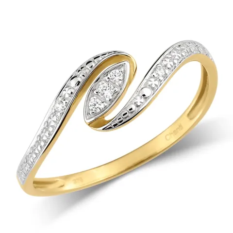 abstrakti sormus 8 karaatin kultaa