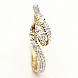 abstrakti sormus 8 karaatin kultaa