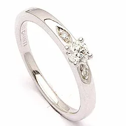 valkokultasormus 14 karaatin valkokultaa 0,19 ct 0,02 ct