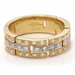 timantti kulta sormus 14 karaatin kulta ja valkokultaa 0,29 ct
