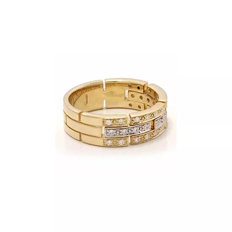 timantti kulta sormus 14 karaatin kulta ja valkokultaa 0,29 ct