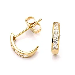 Zirkoni rengaskorvakorut 9 karaatin kultaa kanssa zirkonia