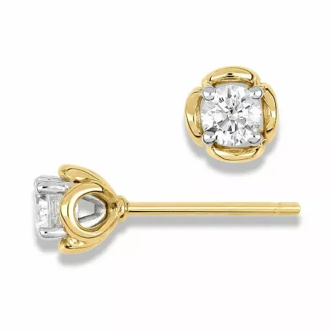 korvarenkaat 9 karaatin kultaa kanssa rodium kanssa zirkoni