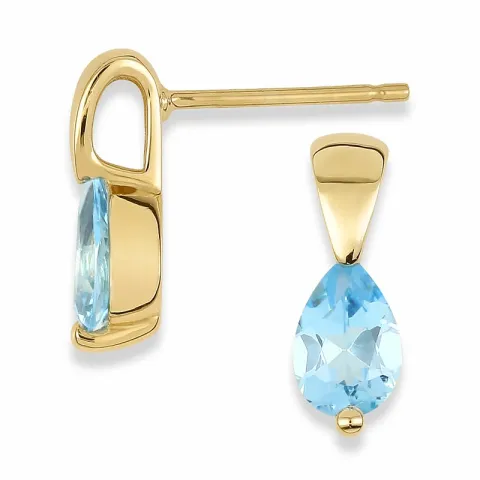 Topaasi nappikorvakorut 9 karaatin kultaa kanssa topaasia