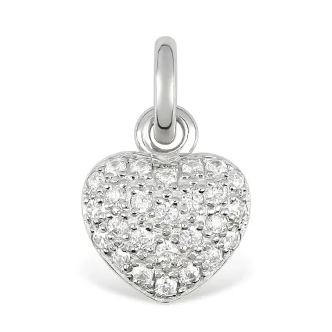 Sydän riipus  9 karaatin valkokultaa