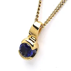 Ovaali riipus  9 karaatin kultaa