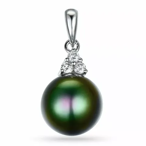 helmi riipus 14 karaatti valkokultaa 0,12 ct