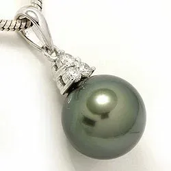 helmi riipus 14 karaatti valkokultaa 0,12 ct