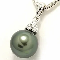 helmi riipus 14 karaatti valkokultaa 0,12 ct
