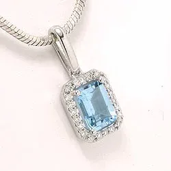 topaasi riipus 14 karaatti valkokultaa 0,11 ct 1,20 ct