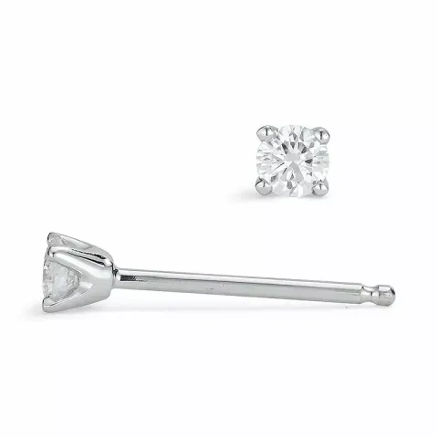 2 x 0,08 ct timantti solitaire-nappikorvakorut 14 karaatin valkokultaa kanssa timantti