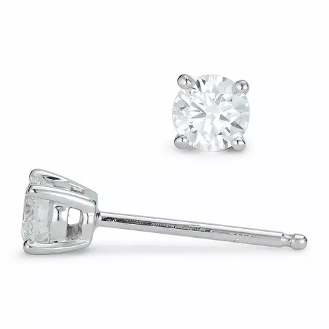 2 x 0,25 ct timantti solitaire-nappikorvakorut 14 karaatin valkokultaa kanssa timantti