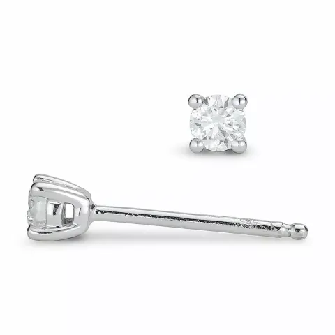 2 x 0,09 ct timantti solitaire-nappikorvakorut 14 karaatin valkokultaa kanssa timantti