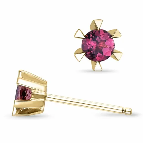 2 x 0,22 ct turmaliini solitaire-nappikorvakorut 14 karaatin kultaa kanssa turmaliini