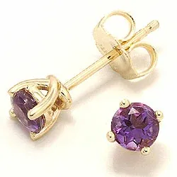 Ametisti korvarenkaat 14 karaatin kultaa kanssa ametistia 
