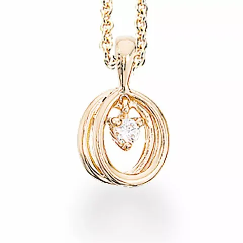 Scrouples ovaali riipus jossa on ketju  kullattua hopeaa valkoinen zirkoni