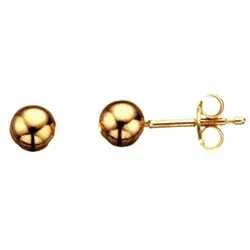 5 mm Scrouples kuula korvarenkaat kullattua hopeaa