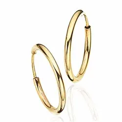 20 mm Scrouples pyöreitä rengas  kullattua hopeaa