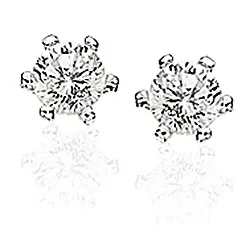 5 mm Scrouples korvarenkaat  hopea valkoista zirkonia