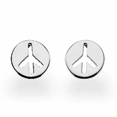 Scrouples rauhanmerkki korvarenkaat  hopeaa