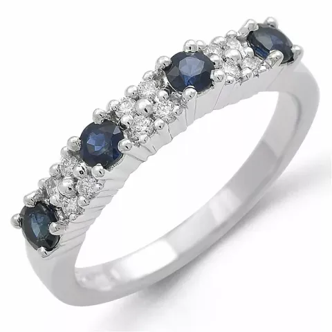 safiiri timanttisormus 14 karaatin valkokultaa 0,12 ct