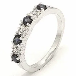 safiiri timanttisormus 14 karaatin valkokultaa 0,12 ct