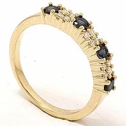 safiiri timanttisormus 14 karaatin kultaa 0,12 ct