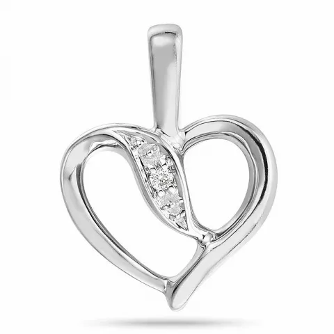 sydän timanttiriipus 14 karaatti valkokultaa 0,008 ct