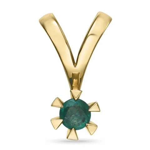 aitoja smaragdi riipus 14 karaatti kultaa 0,22 ct