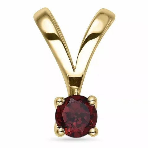 granaatti solitaire-riipus 14 karaatti kultaa 0,32 ct