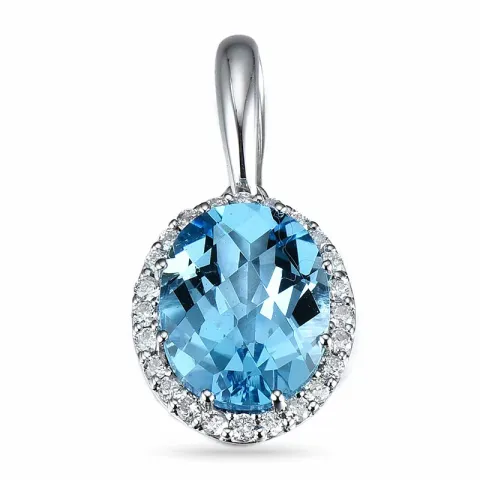 topaasi riipus 14 karaatti valkokultaa 0,12 ct 3,0 ct