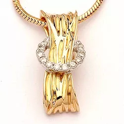 timanttiriipus 14 karaatti kulta ja valkokultaa 0,09 ct