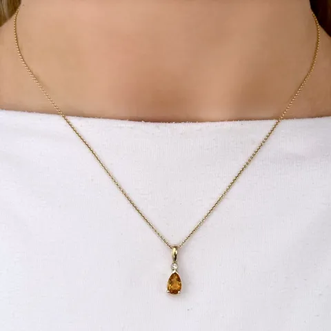 sitriini riipus 14 karaatti kultaa 0,03 ct 0,78 ct