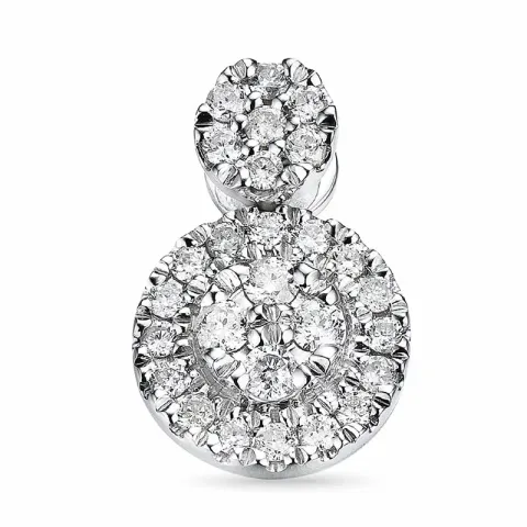 Pyöreä riipus 14 karaatti valkokultaa 0,21 ct