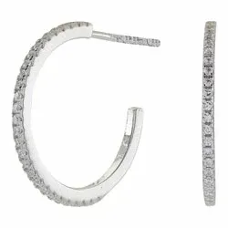 18 mm Joanli Nor rengas  hopea valkoinen zirkoni