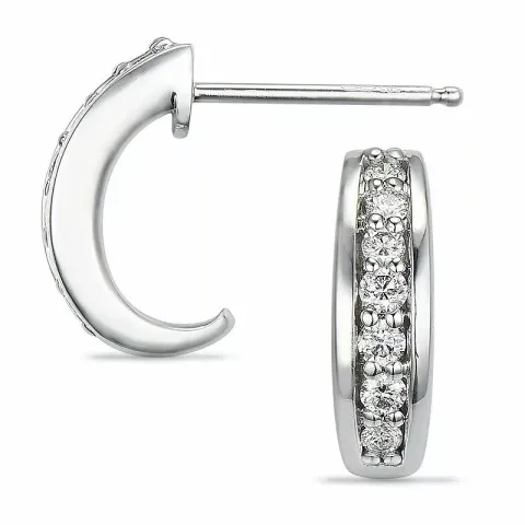 13 mm timanttikorvakorut 14 karaatin valkokultaa kanssa timanttia