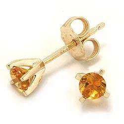 Nappikorvakorut 14 karaatin kultaa kanssa sitriini